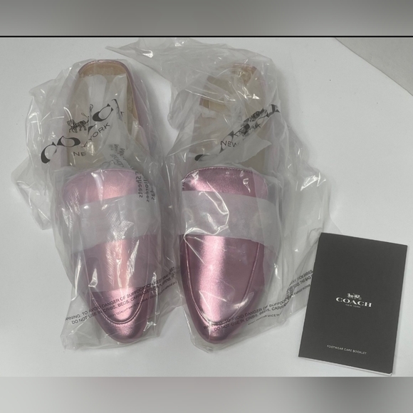 Coach Irene Shearling Metalic Pink Mules size 9 - Picture 8 of 12